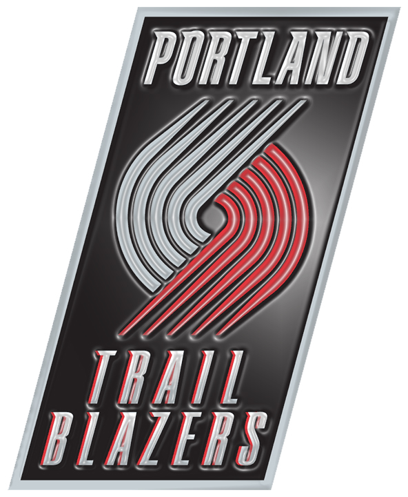 Portland Trail Blazers Plastic Effect Logo vinyl decal